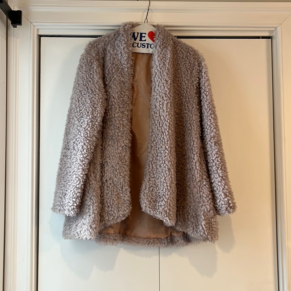 Purple/gray teddy jacket